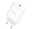 HOCO C104A CARGADOR DE PARED USB-C 3.0 EU S/CABLE 20W WHITE