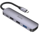 HOCO HB27 HUB USB-C A USB-A/USB-C/HDMI METAL GREY