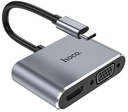 HOCO HB30 HUB USB-C A HDMI/VGA/USB 3.0 METAL GREY (D)