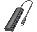 HOCO HB41 HUB 4 EN 1 USB-C A 4 USB-A 3.0 BLACK (D)