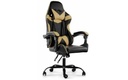 Silla gamer Lumax ROM negro/dorado