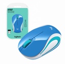 LOGITECH MOUSE M187 BLUE INALAMBRICO                                 