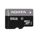 ADATA MICRO SDHC PREMIER 64GB C/ADAP CLASE 10 AUSDX64GUICL10